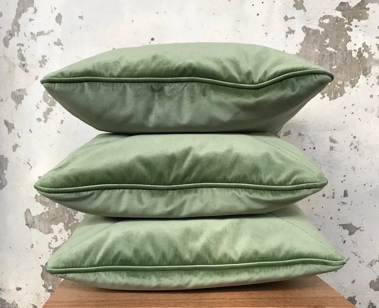 Pale on sale green cushion