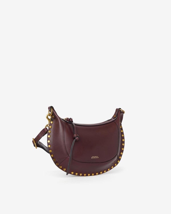 Image of ISABEL MARANT OSKAN MOON SHOULDER BAG BURGUNDY 