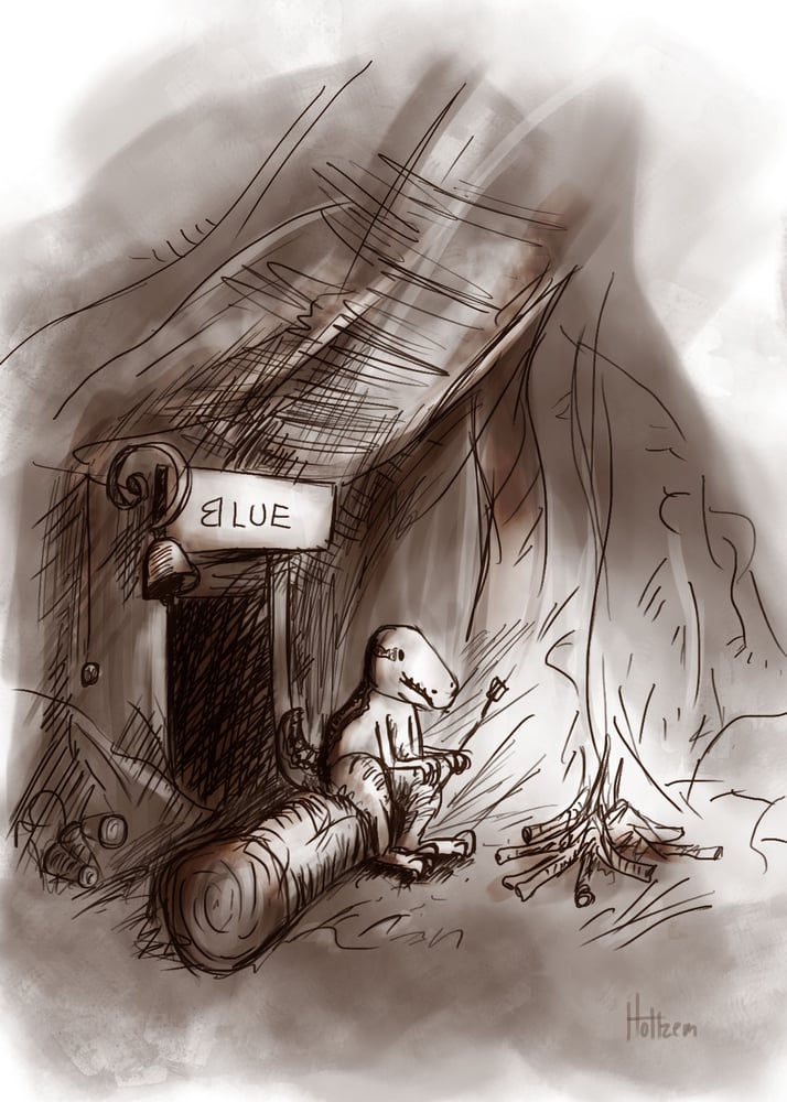 Image of Old style Jurassic World Blue