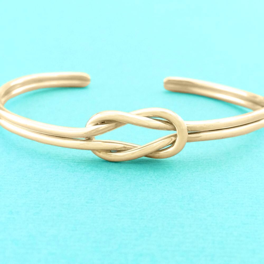 NauticalWheeler Love Knot Bracelet Gold   Love Knot Bracelet Gold Closeup.JPG