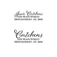 Modern Flourish Address Stamp