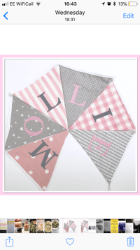 Image 2 of PERSONALISED BUNTING 
