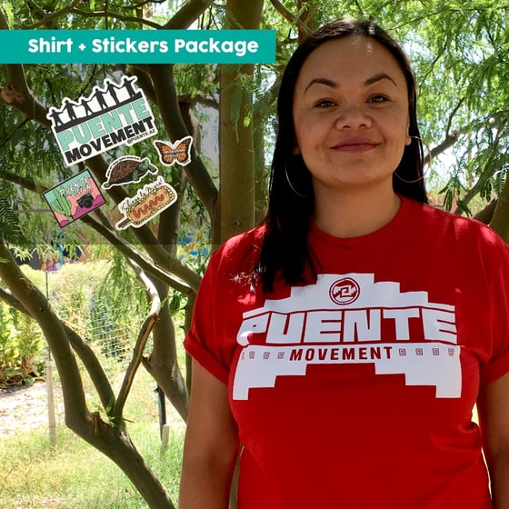 Image of Puente T-Shirt and Stickers Package