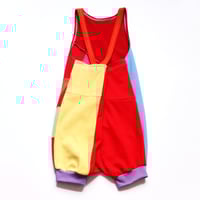 Image 3 of super patchwork 6/7 rainbow romper