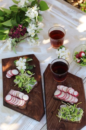 Image of Walnut serving board, charcuterie or cheese serving board