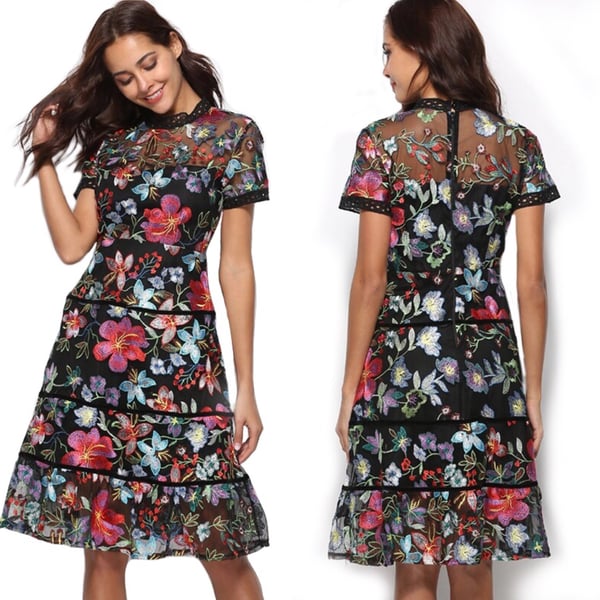 Image of Vestido flores Bordadas (Antes 79€)