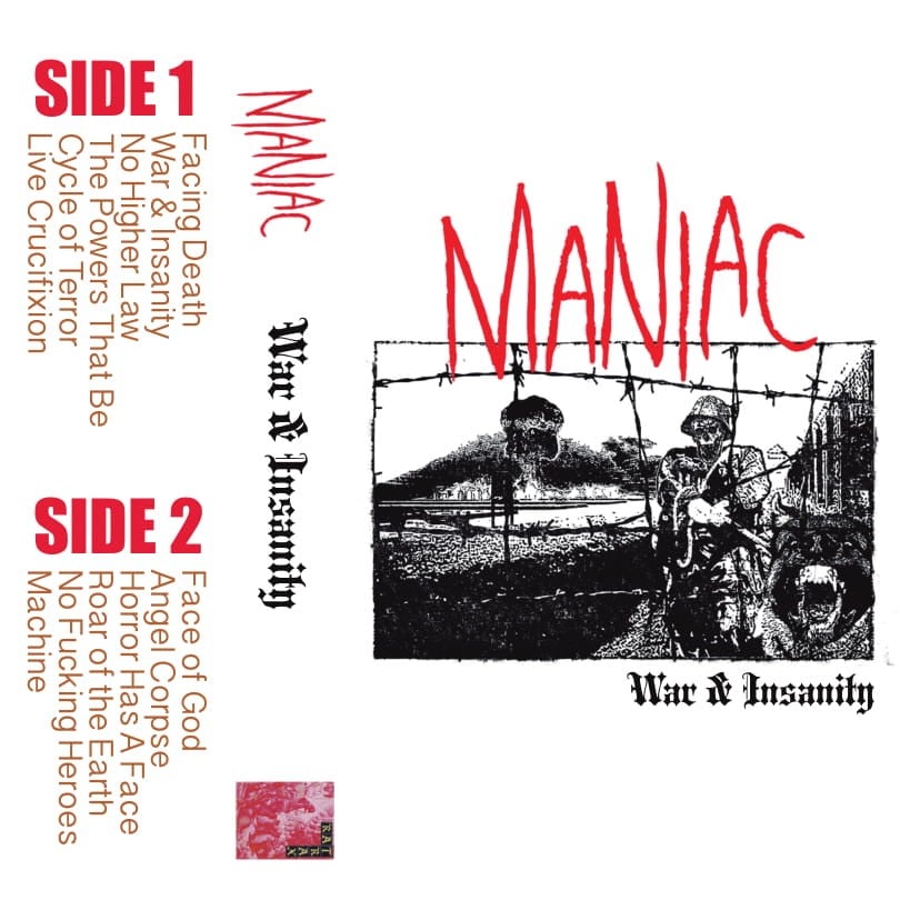 Image of Maniac - "War & Insanity" - CS LP