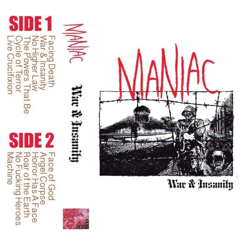 Image of Maniac - "War & Insanity" - CS LP