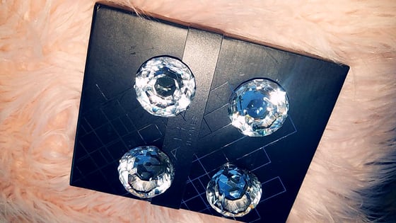 Image of Tahari Crystal mirrored glass drawer pulls