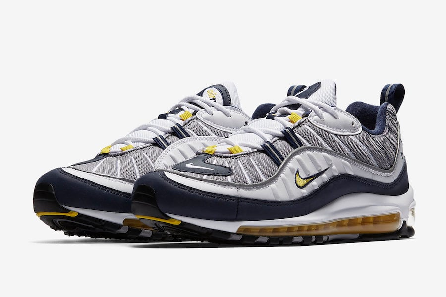 Nike air max 98 ~ tour yellow ~ midnight navy Clearance