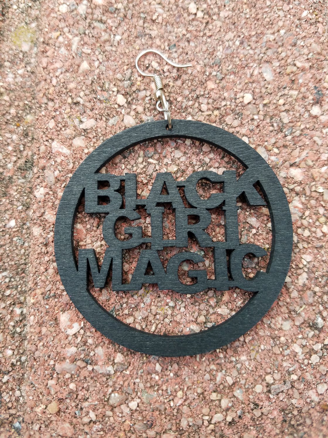 Image of Circle Black Girl Magic Earrings