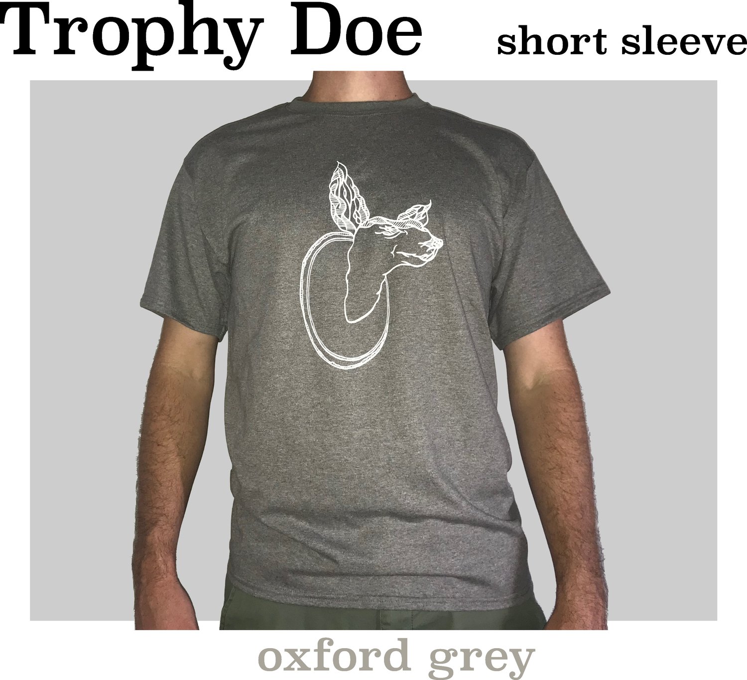 Image of Trophy Doe Short Sleeve T-Shirt (Oxford Grey)