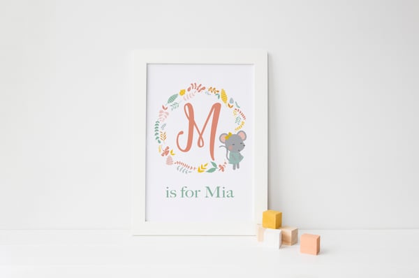 Image of Personalised Initial Print - Spring