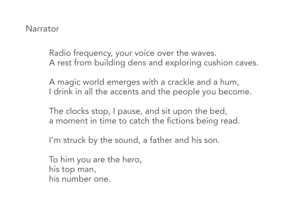 Image of Narrator - Poem Postcard (Medium - 7x5 size)