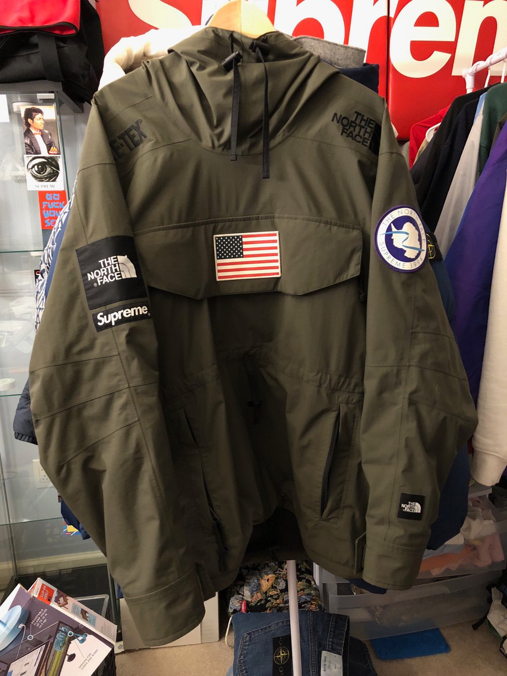 Image of Supreme X The North Face Olive Jacket Size Xl
