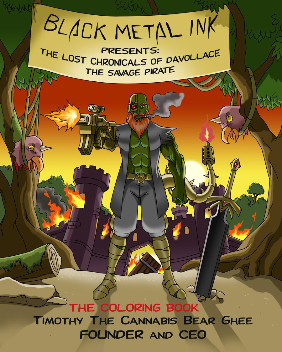 Image of The Lost Chronicles of Davollace, The Savage Pirate (Adult Sci-Fi Coloring Book) 46 Character pages