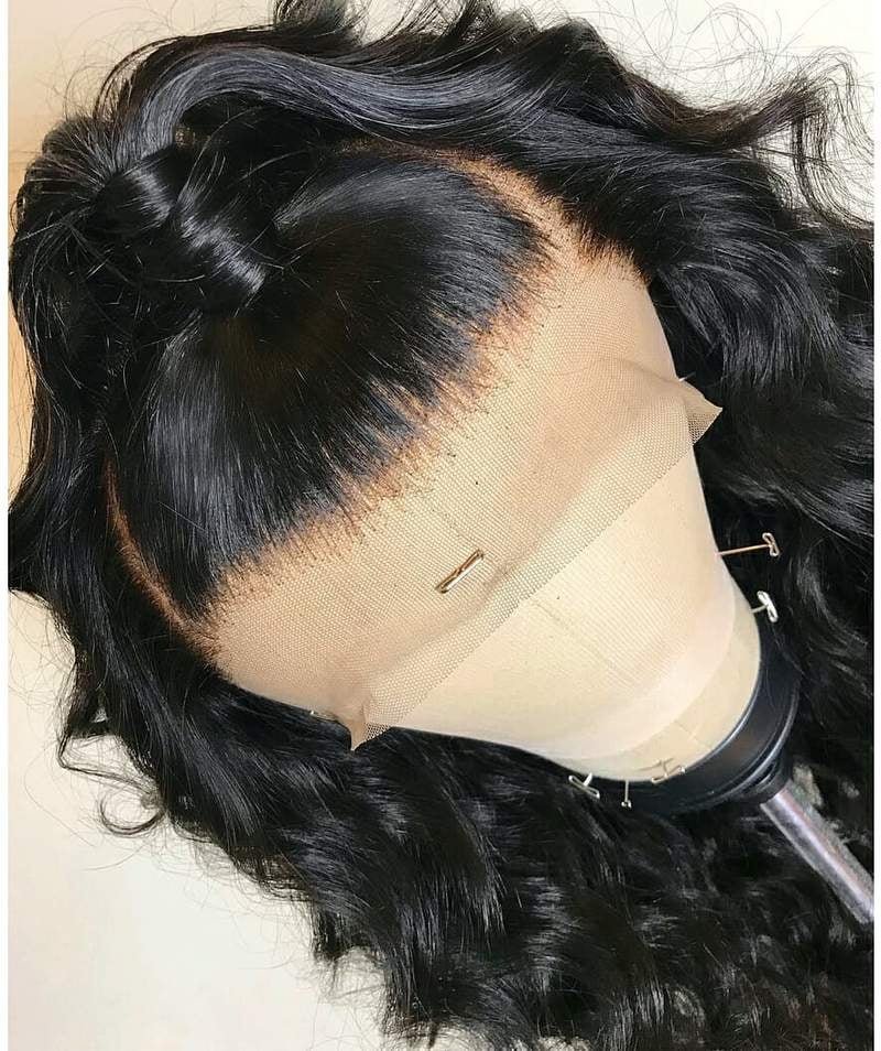 360 human hair unit preplucked with bleached knots!!