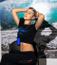 Image 1 of ERO2 Hardcore Sunrise Crop Top Black