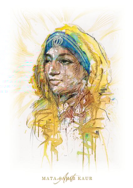 Image of Mata Sahib Kaur Art - poster print