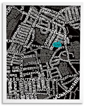 Image of Honor Oak Park SE23 & Blythe HIll SE6 - SE London Type Map - Black
