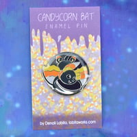Image 1 of Candycorn Bat Enamel Pin