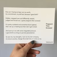 Pregnant Then Screwed - Poem Postcard (Medium - 7 x 5 size)