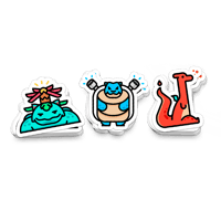 Image 1 of Kanto Final Evolution Sticker Pack (set of 3)