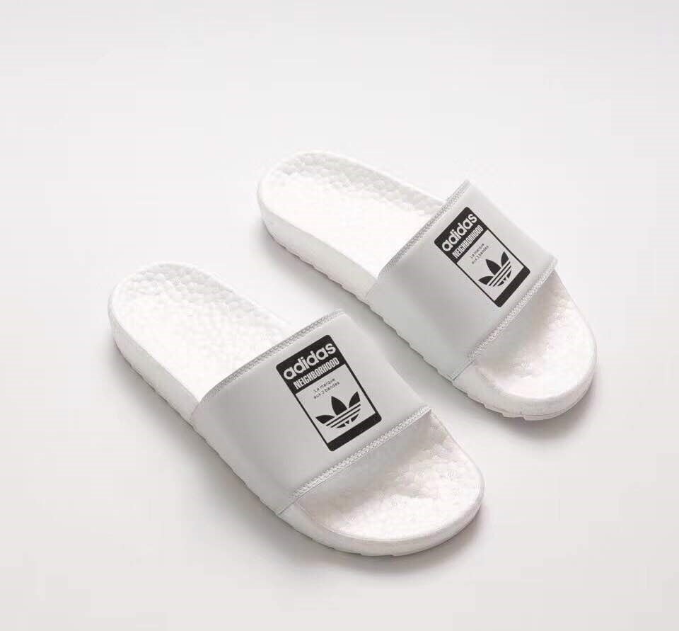 Image of Adidas Boost Slides - White
