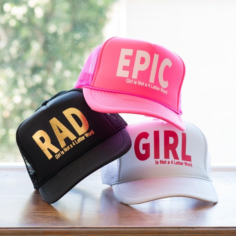 girl skateboards trucker hat