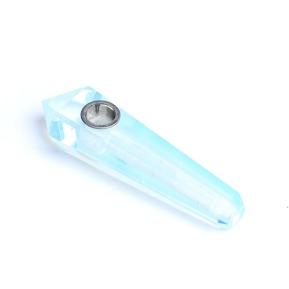 Image of Opal Stone Crystal Hand Pipe