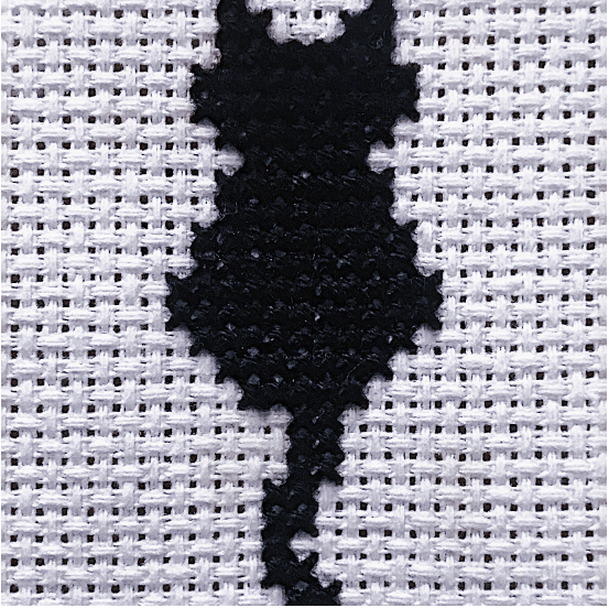 Image of Small Cat Cross Stitch Embroidery