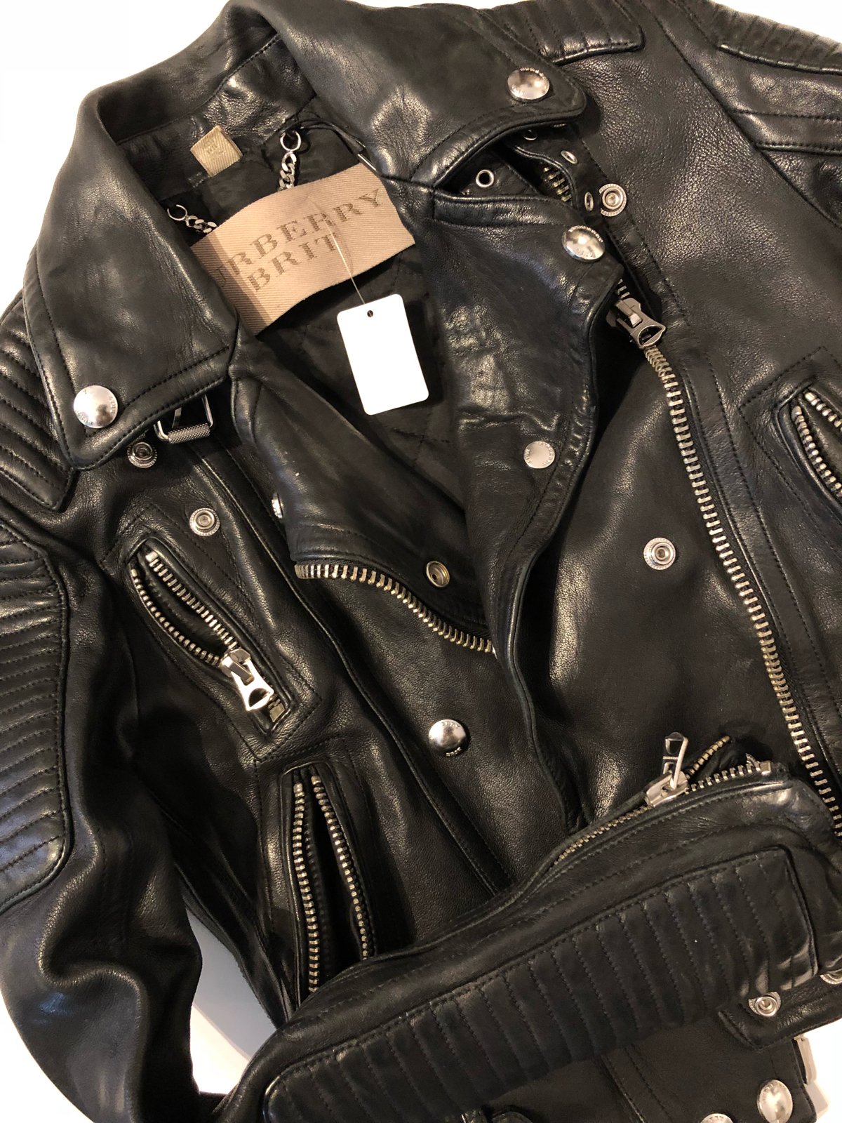 D troit neige poste de t l vision burberry brit leather jacket womens