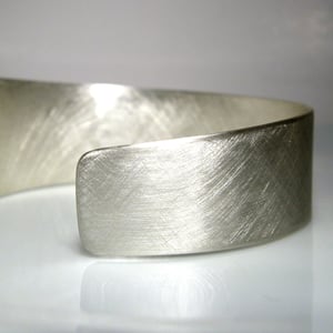 Image of asymmetrical cuff. bracelet. sterling silver.