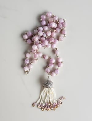 Kunzite & Moonstone Fancy Tassel Necklace