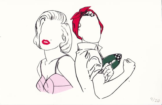 Image of Rosie the Riveter and Marilyn Monroe