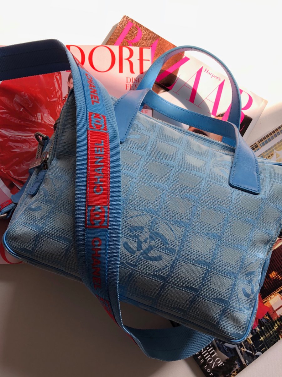blue chanel sport bag