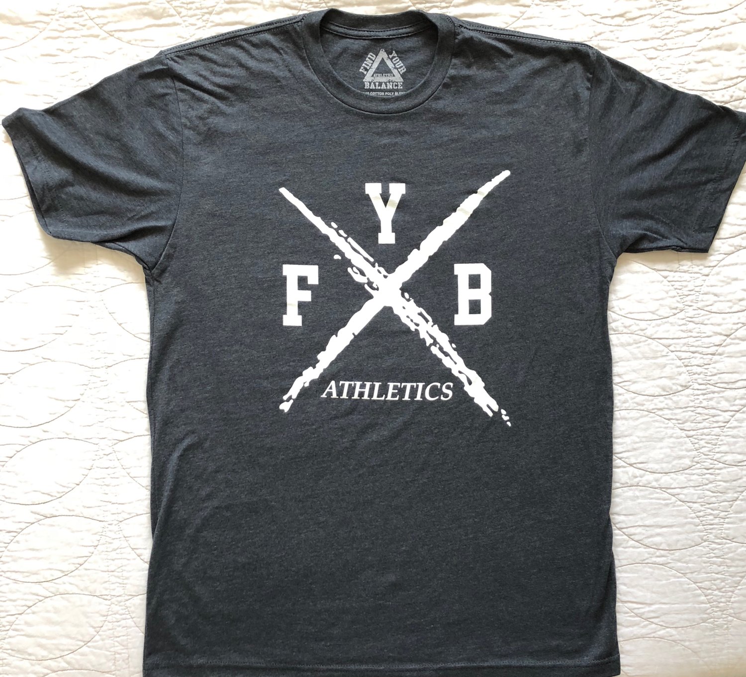 Image of “X” MENS CREW - DARK HEATHER GREY