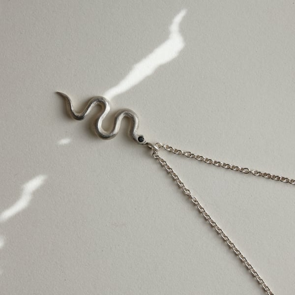 Image of Mini Serpent Necklace - Silver