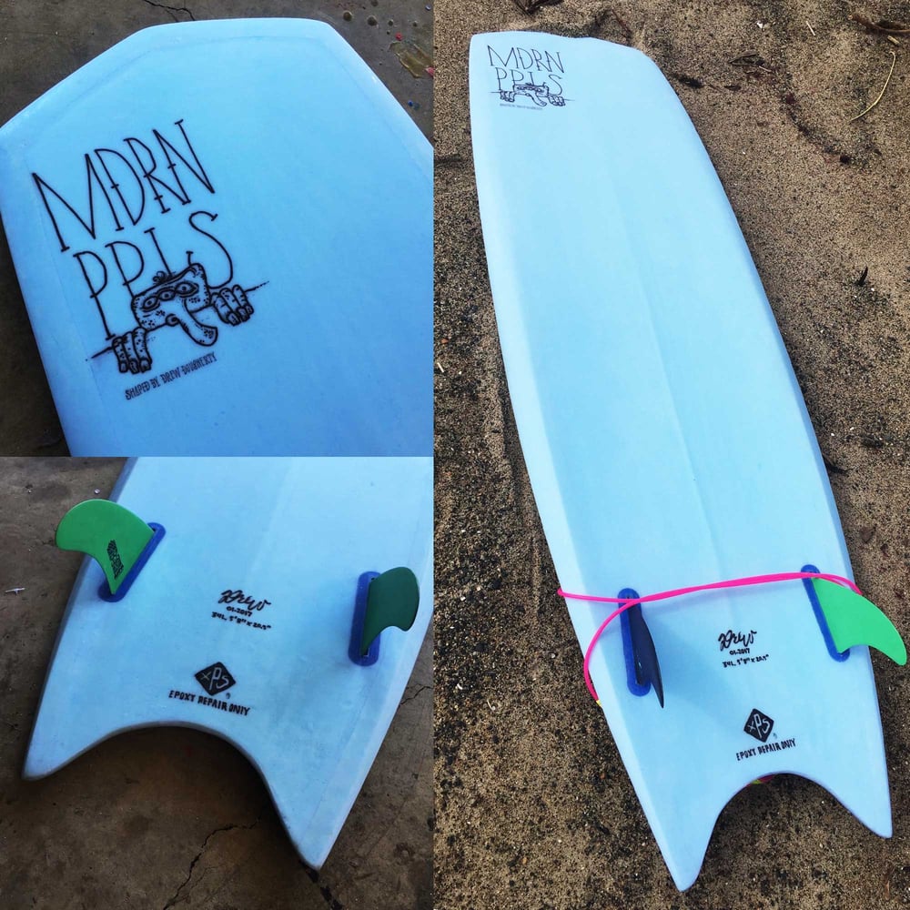 Image of Hand made Mini-simmons Hybrid Surfboard (planning hull)