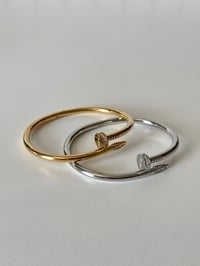 Image 2 of With Logo Stones Nail Bracelet Bangle
