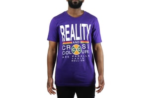 Image of Cross Colours - REALITY SHORT SLEEVE T SHIRT - PURPLE