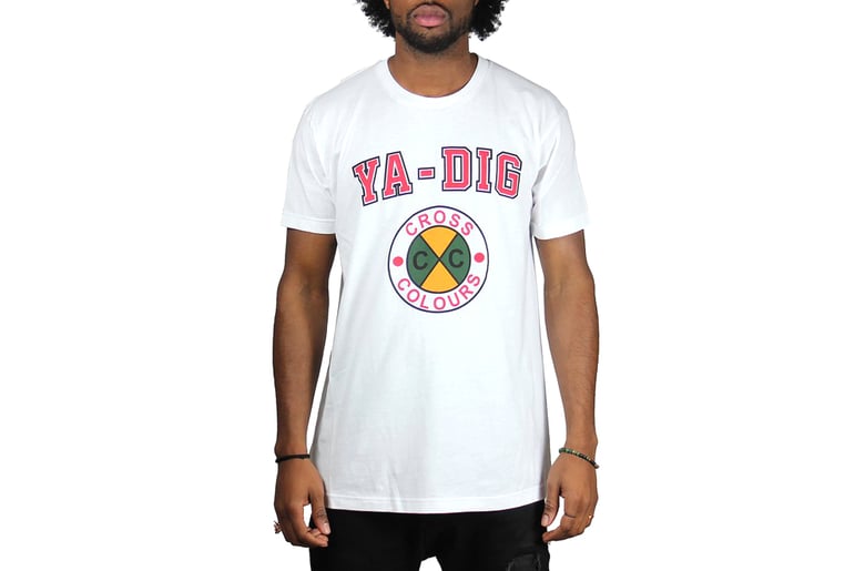 Image of Cross Colours - YA DIG SHORT SLEEVE T SHIRT - WHITE