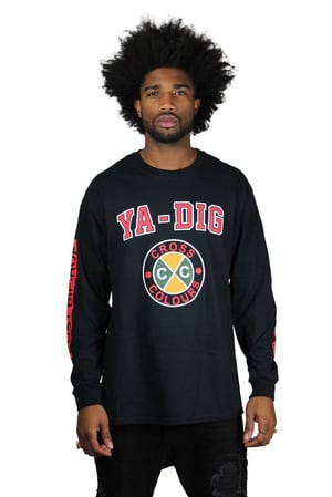 Image of Cross Colours - YA DIG L/S T-SHIRT - BLACK