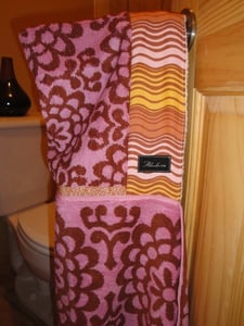 Image of Amy Butler Organic Black Cherry Hooded Towel