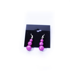 Image of Glow Bead Triple Bead Earrings