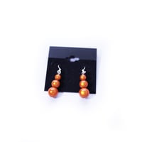 Image 4 of Glow Bead Triple Bead Earrings