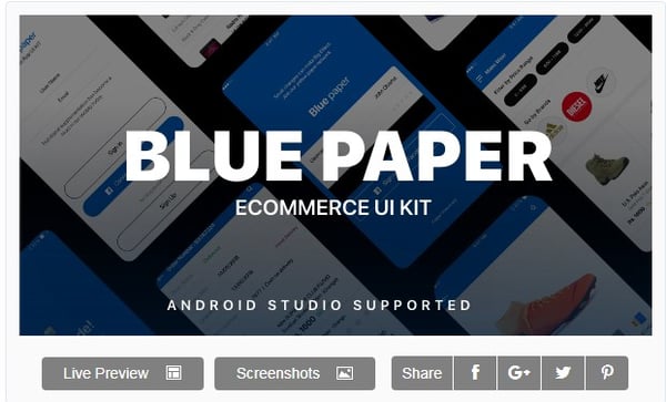 Image of Blue Paper Ecommerce UI KIT
