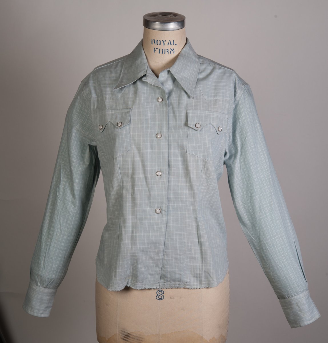Levi's Vintage Clothing LVC Shirt Shorthorn Cobalt Check Print Levis  Sanforized