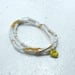 Image of Sow and Ye Shall Grow - white and gold seed bead bracelet