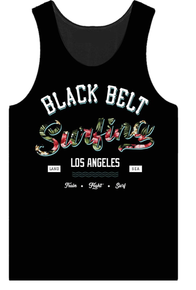 Image of Black Floral Tank (Mens)